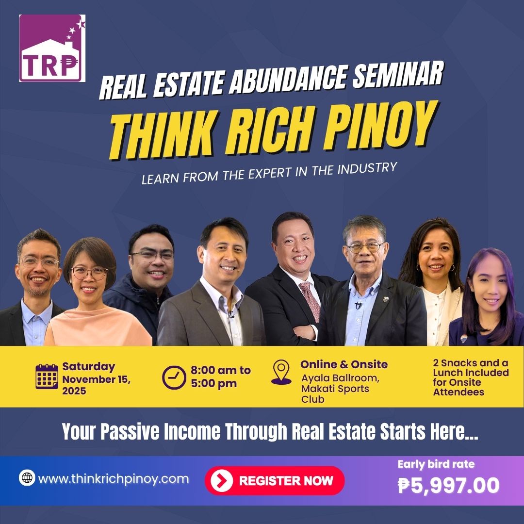Think Rich Pinoy - Abundance Seminar(Face to Face Seminar or Webinar) NOVEMBER 15, 2025