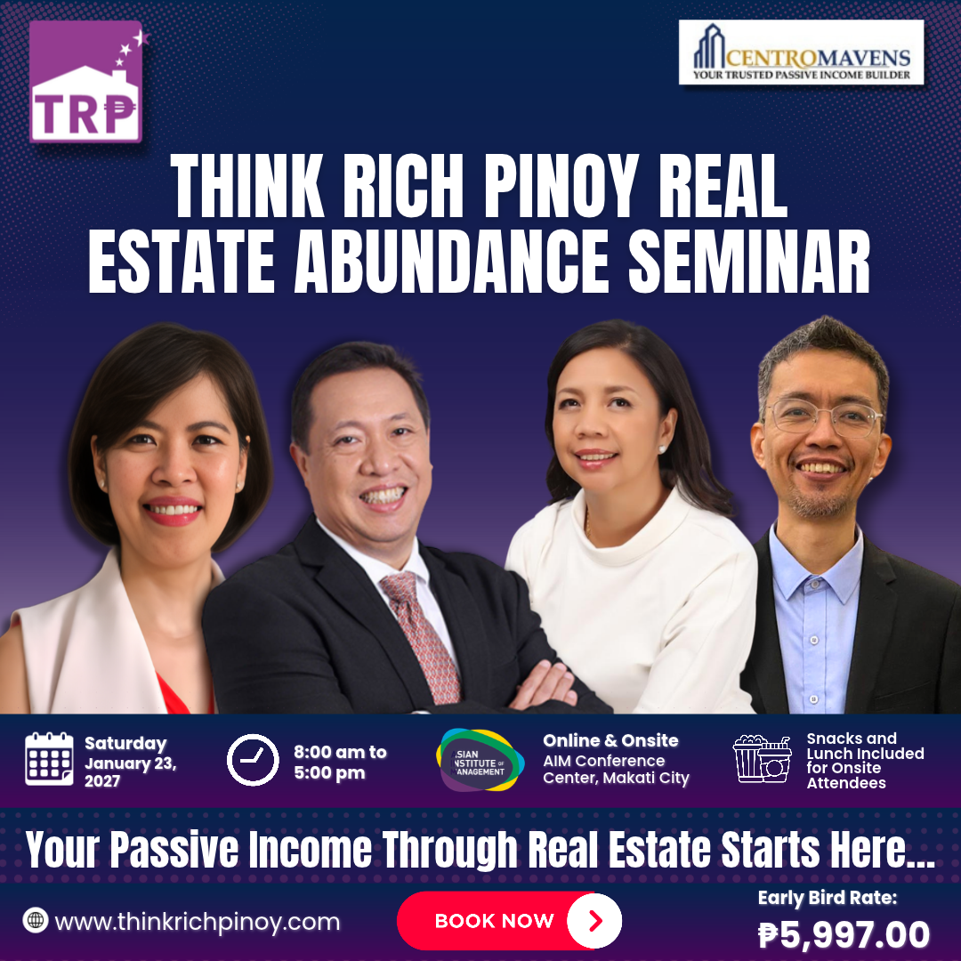 Think Rich Pinoy - Abundance Seminar(Face to Face Seminar or Webinar) January 23, 2027
