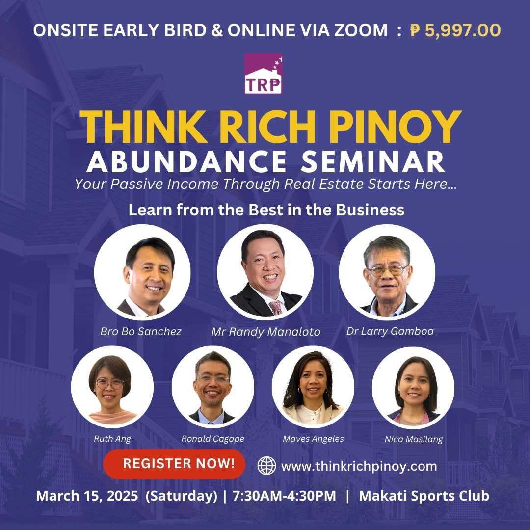 Think Rich Pinoy - Abundance Seminar(Face to Face Seminar or Webinar)