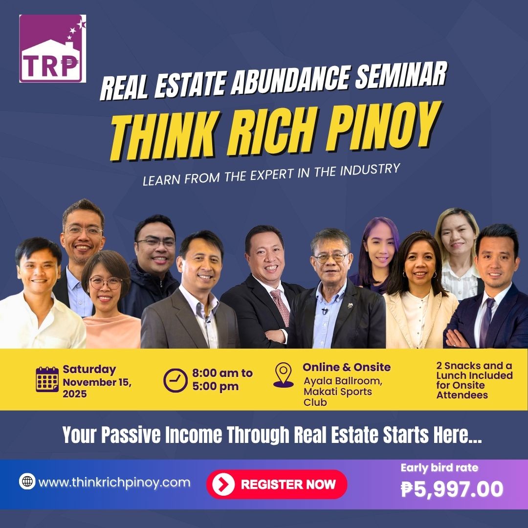 Think Rich Pinoy - Abundance Seminar(Face to Face Seminar or Webinar) NOVEMBER 15, 2025