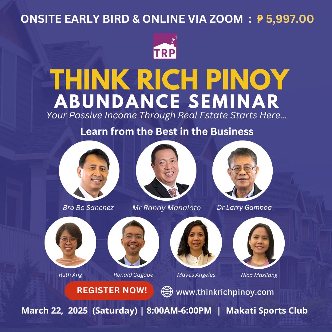 Think Rich Pinoy - Abundance Seminar(Face to Face Seminar or Webinar)